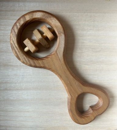Wooden Heart Rattle